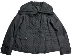Tahari Winter Jacket Down Filled Quilted Winter Womens Size XL Black Zip & Snap